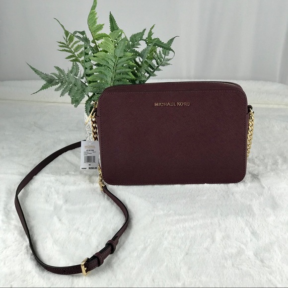 Michael Kors Jet Set Large Leather Crossbody Bag - Picture 2 of 5